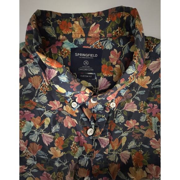 Men’s Springfield button down floral 2XL short sleeve - Picture 2 of 4